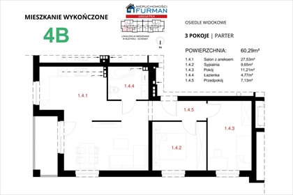 mieszkanie na sprzedaż 60m2 mieszkanie Piła, Osiedle Górne