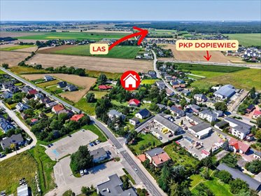 Dopiewiec: Działka budowlana 673m² | media | droga | PKP działka Dopiewiec, Kolejowa