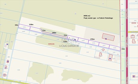 Sprzedam działki pod zabudowę w Karolinie 8 496 m² działka Karolina, Pułaskiego