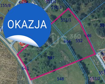 Działki inwestycyjne w Zawoni, 1,88 ha, plan zagospodarowania działka Zawonia
