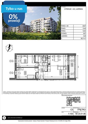 Nowoczesne 3-pokojowe mieszkanie z balkonem i widokiem polecam! mieszkanie Bydgoszcz, Fordon, Fordońska