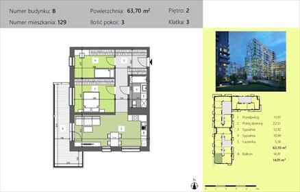 mieszkanie na sprzedaż 64m2 mieszkanie Rzeszów, Technologiczna