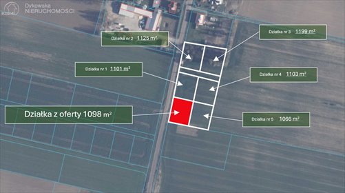 działka na sprzedaż 1098m2 działka Tawęcino