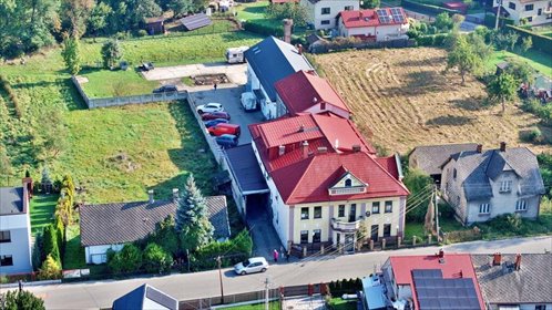 Kompleks komercyjny z mieszkaniami i magazynami 2600 m² lokal użytkowy Łodygowice, Józefa Piłsudskiego