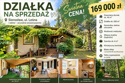 Działka 430 m² z domkiem w Sierosławiu - polecam działka Sierosław, Leśna