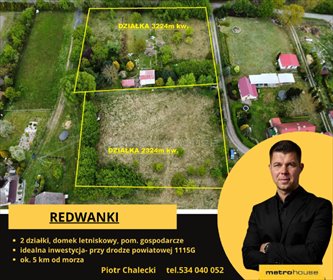 działka na sprzedaż 3224m2 działka Redwanki
