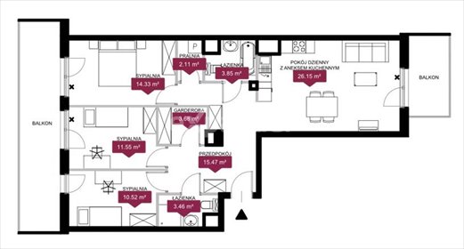 mieszkanie na sprzedaż 91m2 mieszkanie Poznań, Jeżyce, Klemensa Janickiego