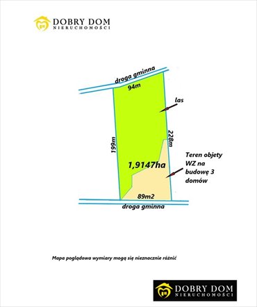 działka na sprzedaż 19147m2 działka Iwanki, Rohozy