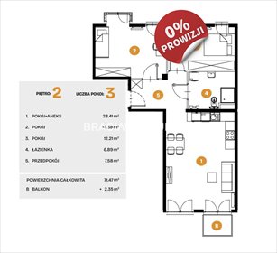mieszkanie na sprzedaż 71m2 mieszkanie Kraków, Bronowice, Bronowice, Na Błonie