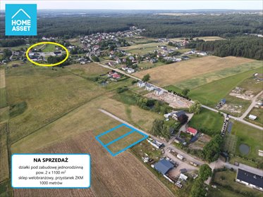 działka na sprzedaż 1100m2 działka Robakowo, Rycerska