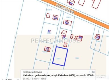 Sprzedam działkę 1010 m² w Kaźmierzu z planem zagospodarowania działka Kaźmierz, Czereśniowa