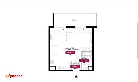 Stylowe 40m² na Jeżycach z możliwością aranżacji 1 lub 2 pokoi mieszkanie Poznań, Jeżyce, Klemensa Janickiego