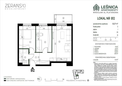 mieszkanie na sprzedaż 55m2 mieszkanie Wrocław, Leśnica, Leśnica, al. Platanowa