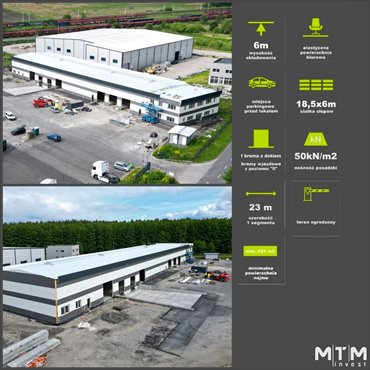 Nowoczesny magazyn 444 m2 w Dunikowie, elastyczny wynajem magazyn Szczecin, Dunikowo
