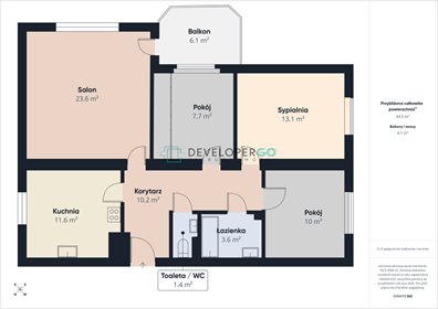 Na sprzedaż przestronne mieszkanie 83 m² w Lega mieszkanie Lega