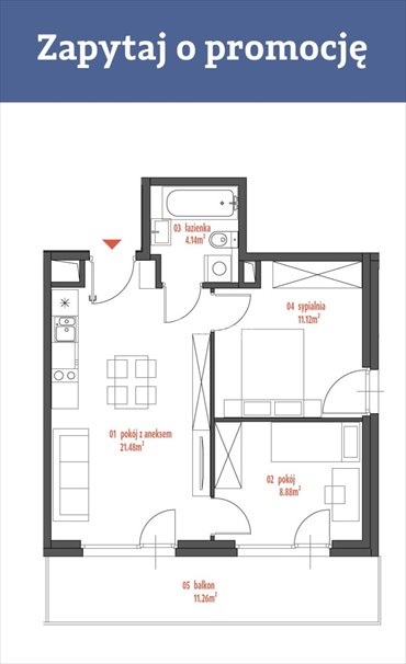 mieszkanie na sprzedaż 46m2 mieszkanie Warszawa, Praga-Południe, Mińska