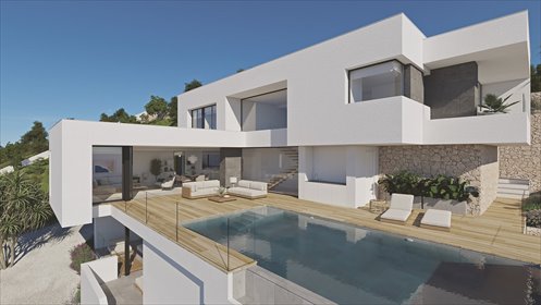 Wille z panoramicznym widokiem na morze, 3 sypialnie dom El Cim del Sol, El Cim del Sol, Benitachell, Alicante