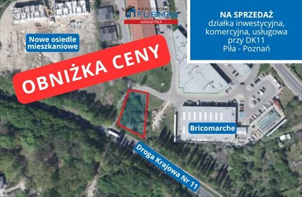 Działka inwestycyjna przy DK11 z zabudową usługową działka Chodzież