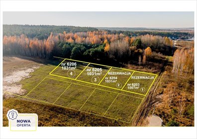 działka na sprzedaż 1031m2 działka Wasilków