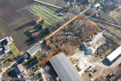 Działka przemysłowo-usługowa 74 arów, dostęp do infrastruktury działka Klimontów