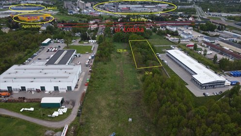 działka na sprzedaż 4110m2 działka Kielce, Niewachlów Pierwszy, Łódzka