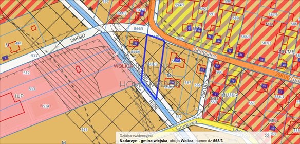 działka na sprzedaż 1588m2 działka Wolica, Centralna