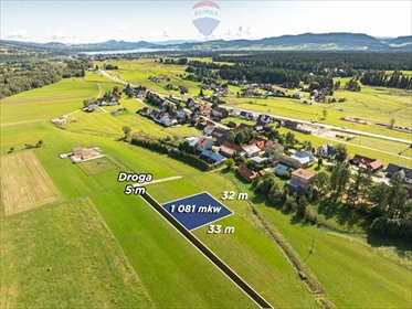 działka na sprzedaż 1081m2 działka Harklowa, Podhalańska