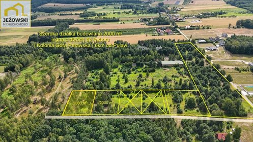 działka na sprzedaż 2000m2 działka Kolonia Góra Puławska