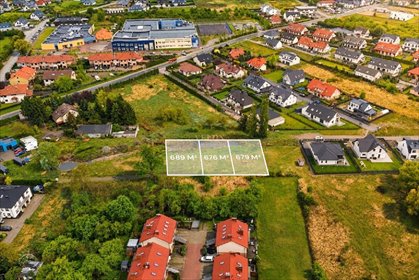 Działka pod zabudowę bliźniaczą, 676 m², media, blisko szkoły działka Mierzyn