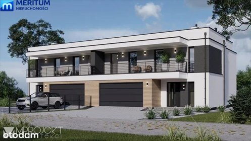 Nowoczesny bliźniak 180m2 z dużą działką i garażem dom Adamowizna