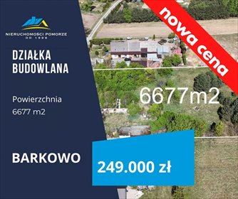 działka na sprzedaż 6677m2 działka Barkowo