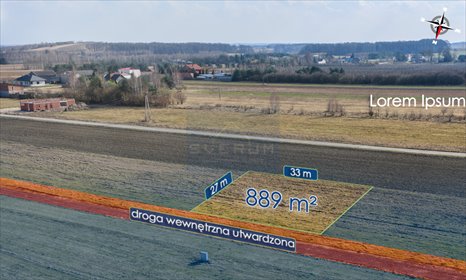 działka na sprzedaż 889m2 działka Zawada, Górna