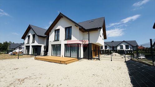 Nowoczesny dom bliźniak z ogrodem, klimatyzacją i bezpieczeństwem dom Modlnica