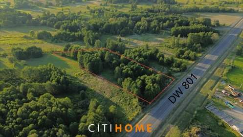 Działka inwestycyjna 5600 m² z dostępem do DW 801 działka Sobiekursk