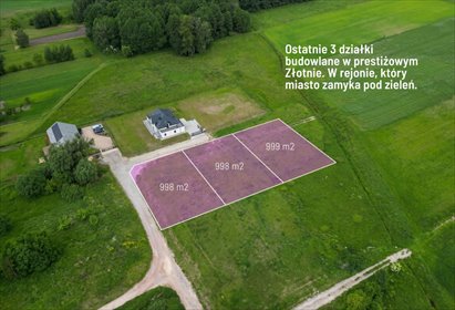 Działki pod dom z projektem w Złotnie, 998 m² działka Łódź, Stare Polesie