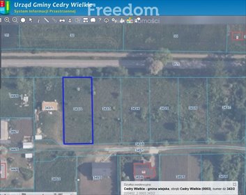 działka na sprzedaż 1221m2 działka Cedry Wielkie, Złocista