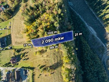 Działka leśna 2090 m² w Bukowinie Tatrzańskiej działka Bukowina Tatrzańska, Długa