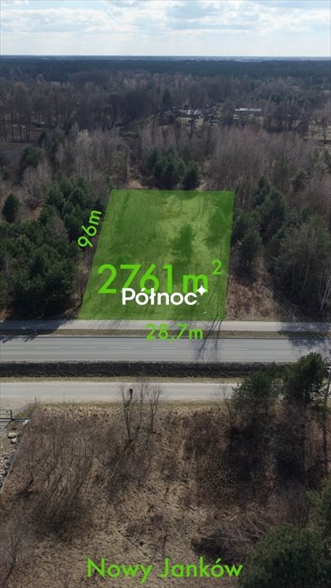 Działka 2761 m² pod inwestycję (MPZP) w Nowym Jankowie działka Nowy Janków