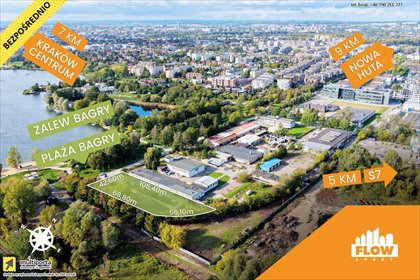 działka na sprzedaż 3840m2 działka Kraków, Kraków-Podgórze, Bagrowa