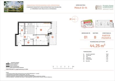 mieszkanie na sprzedaż 44m2 mieszkanie Bydgoszcz, Fordońska