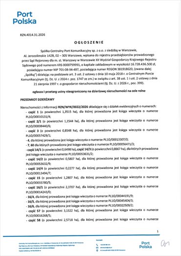 działka na wynajem 425554m2 działka Teresin