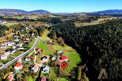 Działka budowlano-usługowa z lasem i strumykiem, 2800 m² działka Mystków