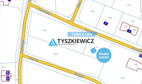 działka na sprzedaż 5454m2 działka Banino, Tuchomska