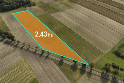 2,43 ha inwestycyjne z MPZP, 2 km do A1, gm. Rzgów działka Kalino