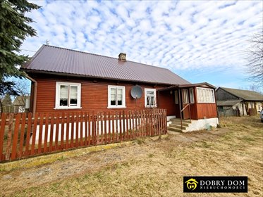 Urokliwy dom z bala 60 m², ogrzewanie piecem kaflowym dom Koszele