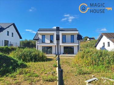 Zapraszam do obejrzenia nowoczesnego domu bliźniaczego 136 m² z energooszczędną technologią dom Żukowo, Pod Elżbietowo