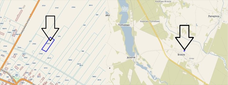 Do sprzedania działka rolna 1764 m² w Brzeziu działka Brzezie