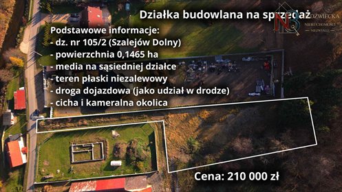 działka na sprzedaż 1466m2 działka Szalejów Dolny, Szalejów Dolny, Szalejów