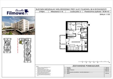 mieszkanie na sprzedaż 37m2 mieszkanie Bydgoszcz, Bartodzieje Małe, Filmowa