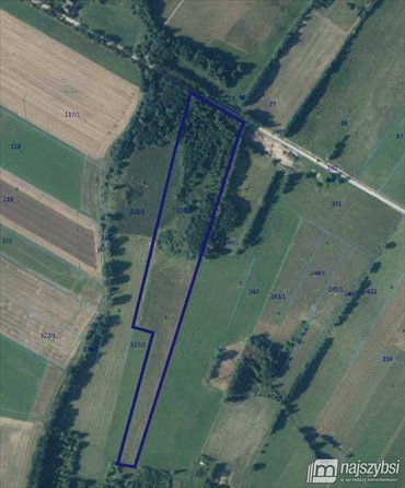 działka na sprzedaż 49332m2 działka Białogard, Żeleźno